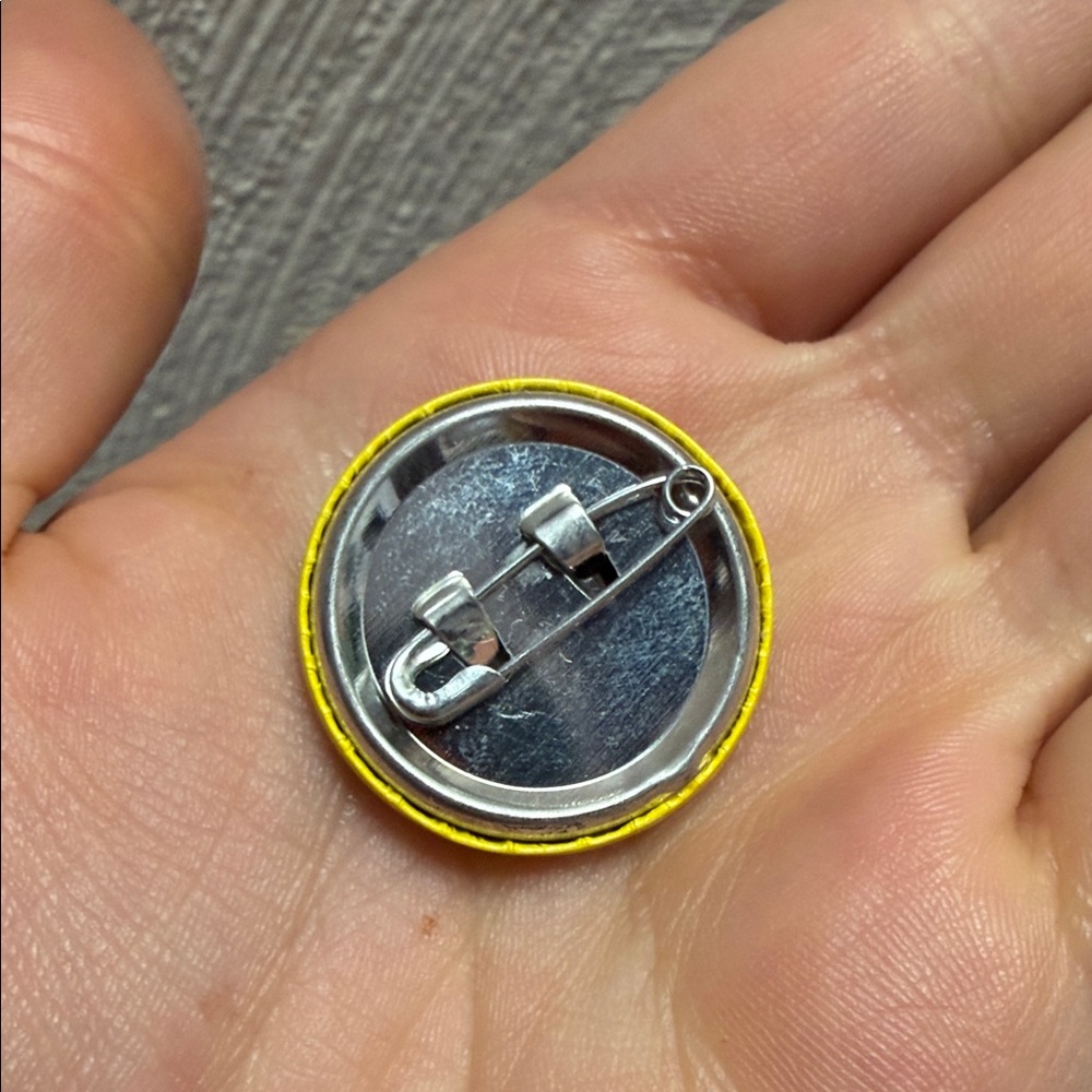 Yellow Smiley Face Button - Picture 3 of 5